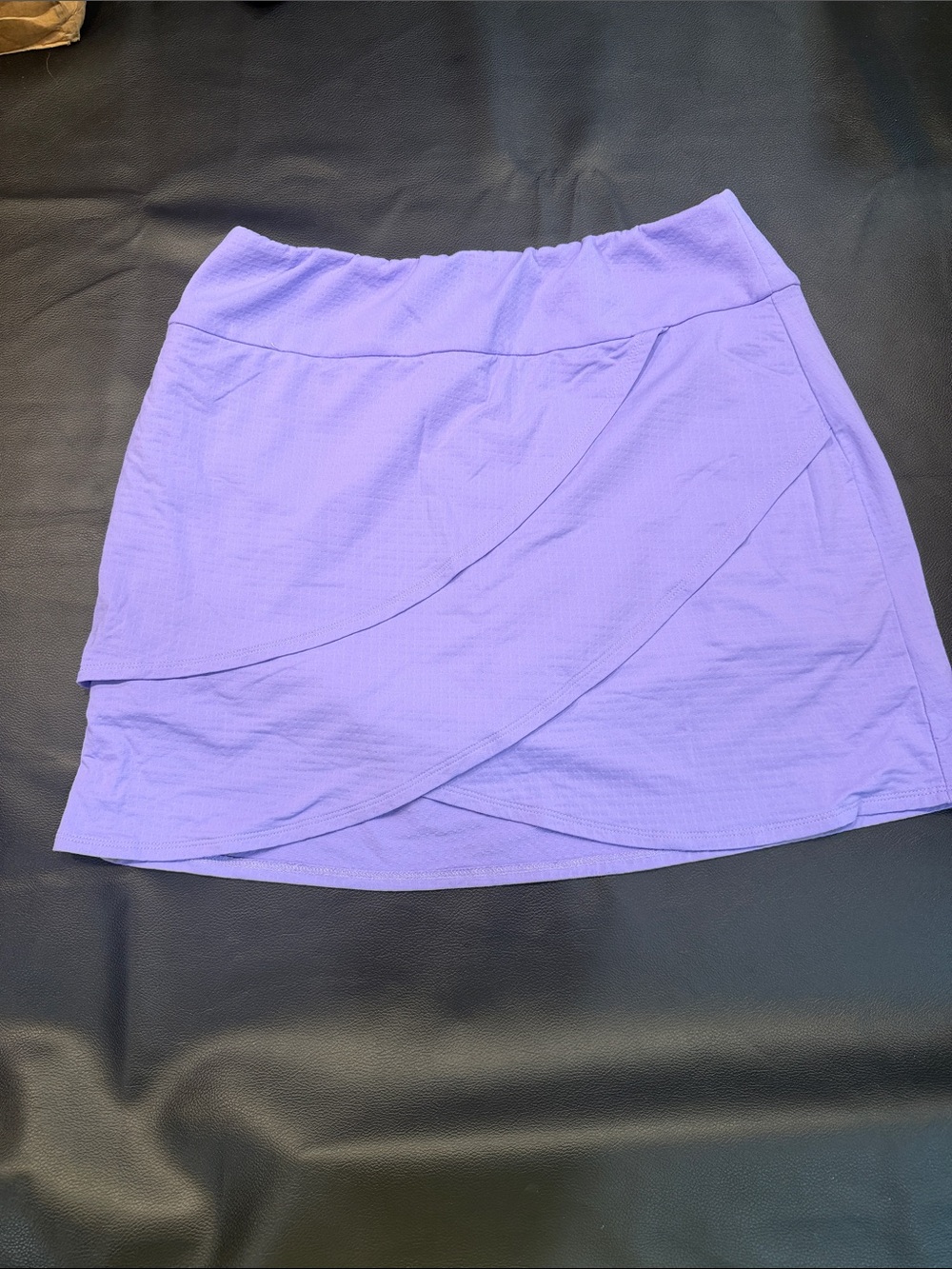 IBKUL Lilac Asymmetrical Wrap Mini Skort